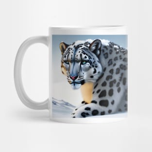 Snow Leopard - AI-Generated Mug